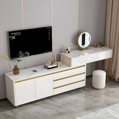 Light Luxury Dresser Bedroom TV Cabinet Makeup Table Integrated Modern Simple Makeup Table Storage Cabinet Penteadeira Furniture