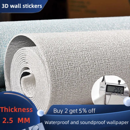 2.8/10m Self Adhesive 3d wall panel Wallpaper Foam Soundproof Waterproof 3D Wall Sticker New Design Bedroom Wallpaper Thickening