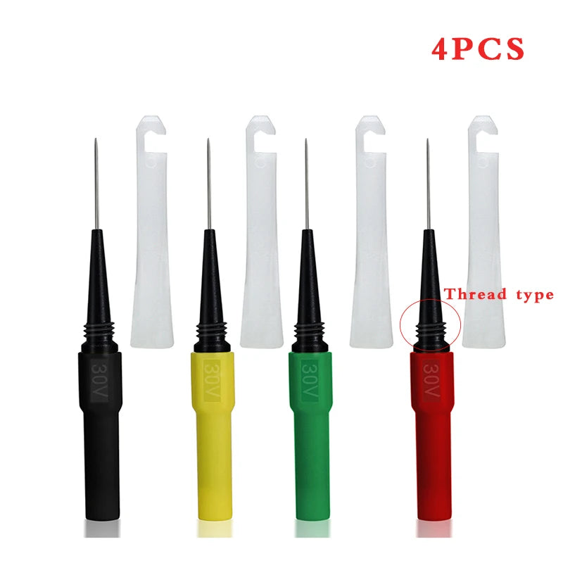 Multimeter Test Leads Probe Tip Back Automatic Tool Car Kit Machine Wire Break Free Test Rod Flexible Back  Probe