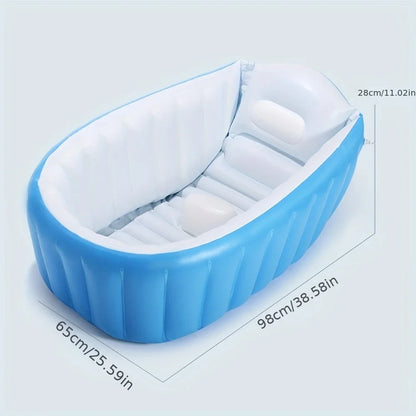 Baby Inflatable Bathtub Portable Travel Baby Infant Bath Tub Toddler Foldable Non-Slip Shower Basin Swimming Pool for Newborn