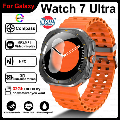 2024 New For Samsung Galaxy Watch 7 Ultra Smart Bracelet Men 32GB Memory NFC Bluetooth Call Waterproof Sport trackr Smart Watchs