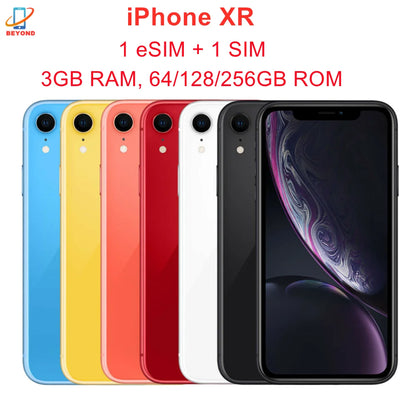 Genuine Apple iPhone XR Original 6.1" Retina IPS LCD RAM 3GB ROM 64GB/128GB/256GB A12 Bionic 4G LTE Hexa Core IOS Face ID NFC