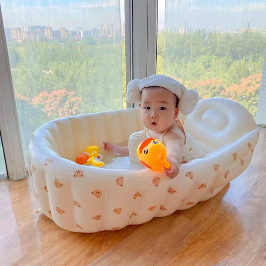 Inflatable Baby Bath Tub Portable Folding Bathtubs Outdoor Play Water Summer Newborn Swimming Pool Infant Shower Items