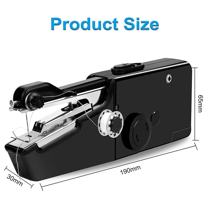 USB Electric Handheld Sewing Machine Kit, Cordless Mini Quick Repairing Sewing Machine For Denim Curtain Leather