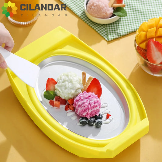 Stir-fried yogurt machine small ice cream machine children's homemade fruit stir-fried ice machine mini stir-fried ice plate