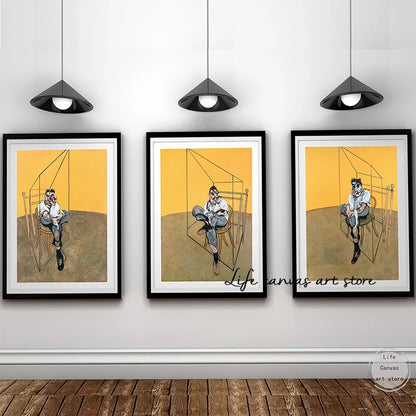 Abstract Francis Bacon Artworks Three Lucian Freud Art Poster Canvas Painting Wall Prints Picture for Living Room Home Decor