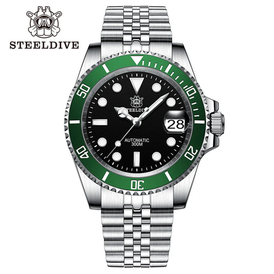 SD1953 New Bracelet With Milled Clasp 41MM NH35 Movement 300M Waterproof Mens Automatic Dive Watches Reloj Ceramic Bezel