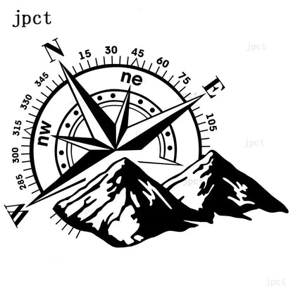 JP exterior decoration Die Cut Vinyl Decals of various sizes for compass wind rose waterproof car decor cover scratch sticker