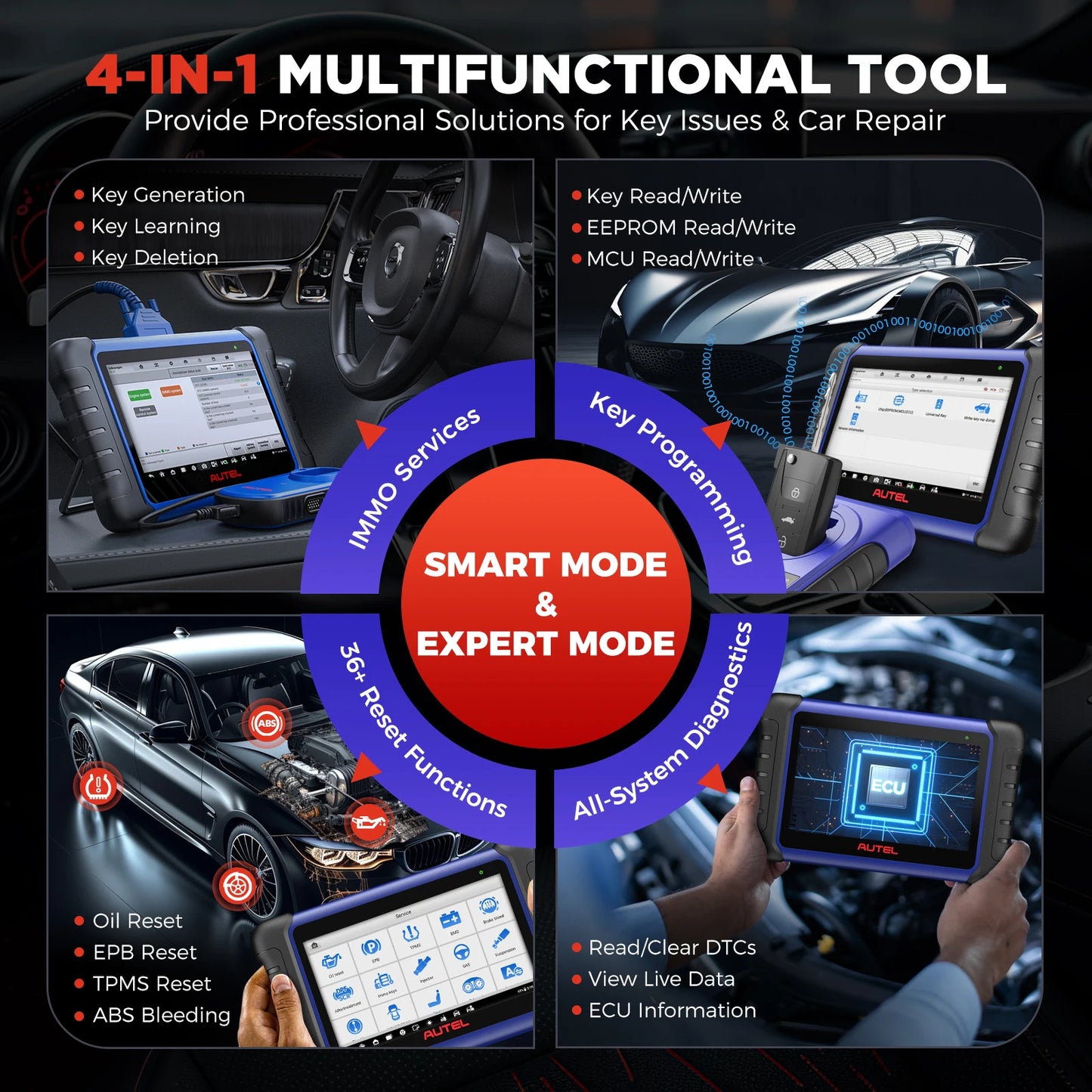 Autel MaxiIM IM508S PRO IM508SPRO Key Programming Tool OBD2 Scanner XP400PRO All-in-One Key Programmer Automotive Scanner