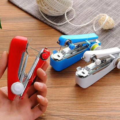 1 Set Mini Sewing Machine Fast Stitch Labor-saving Fabric Clothes Sewing Tools Quick Stitching Supplies