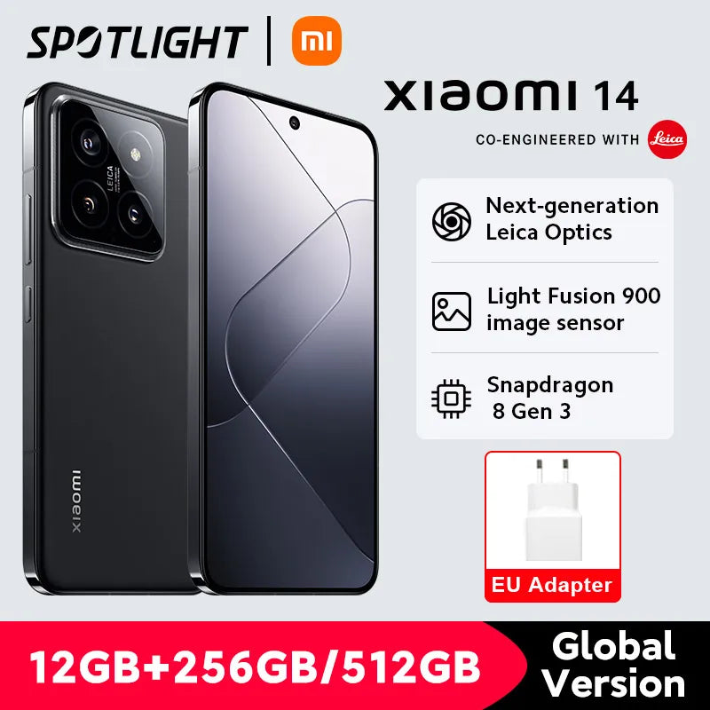 Global Version Xiaomi 14 Smartphone 120Hz 6.36" AMOLED Display Snapdragon 8 Gen 3 Smartphone 50MP Leica Camera 90W HyperCharge