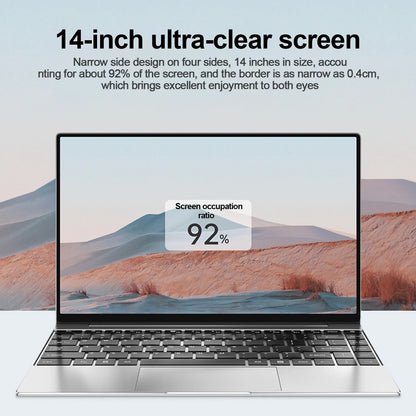 Ultra Slim Laptop 14.1" 16GB RAM 2TB SSD Intel N3700 Notebook Gamer  1920*1080  Display Office Study Computer PC Windows 11 Pro