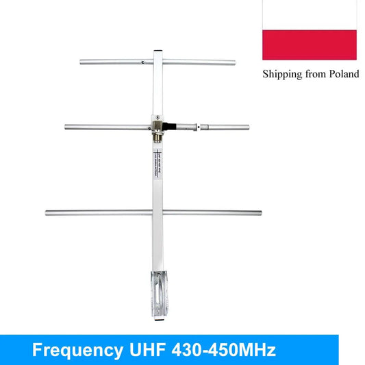 Yagi Antenna UHF430-450MHz High Gain 7DBd SO239 Connector Yagi Gamma Antenna fit for TYT MD398 Baofeng BF-888S UHF walkie talkie