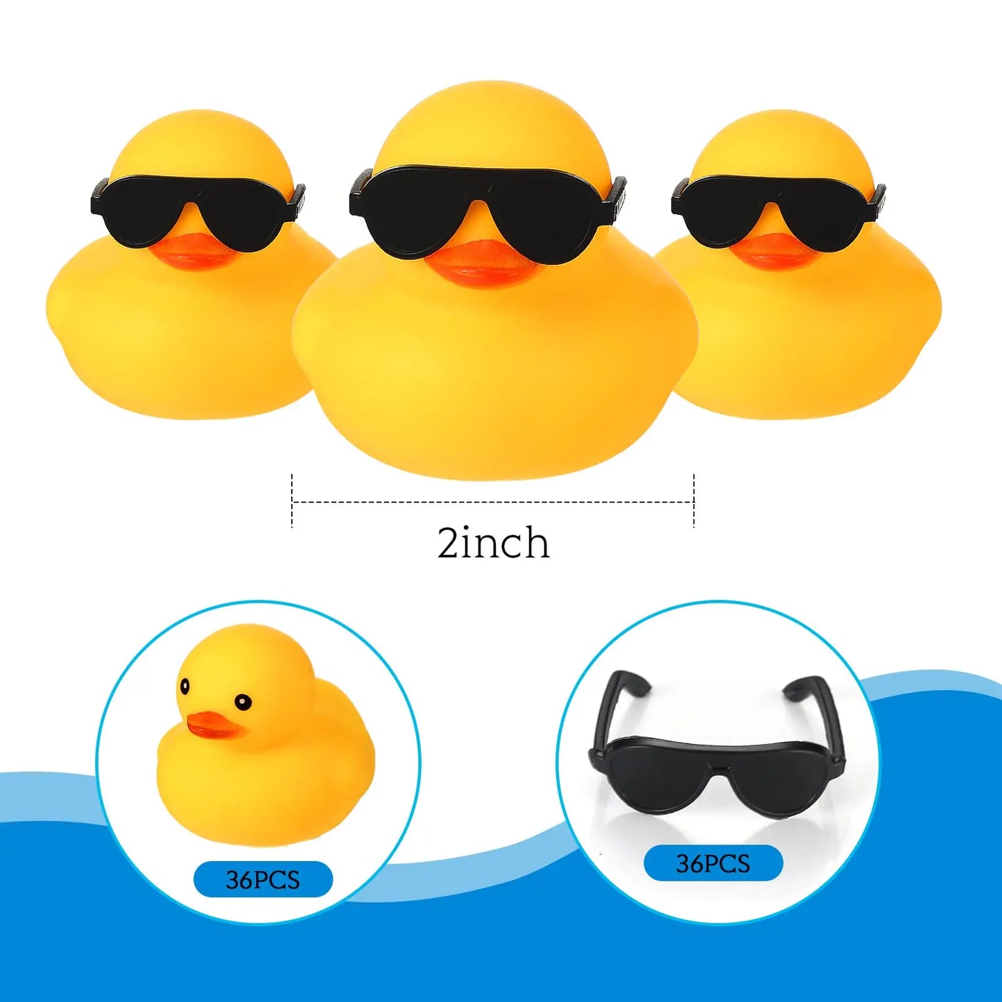 6/12/24pc Bath Duck Toys Yellow Rubber Ducks Squeak & Float Ducky Baby Shower Pool Toy for Toddlers Kids Boys Girls