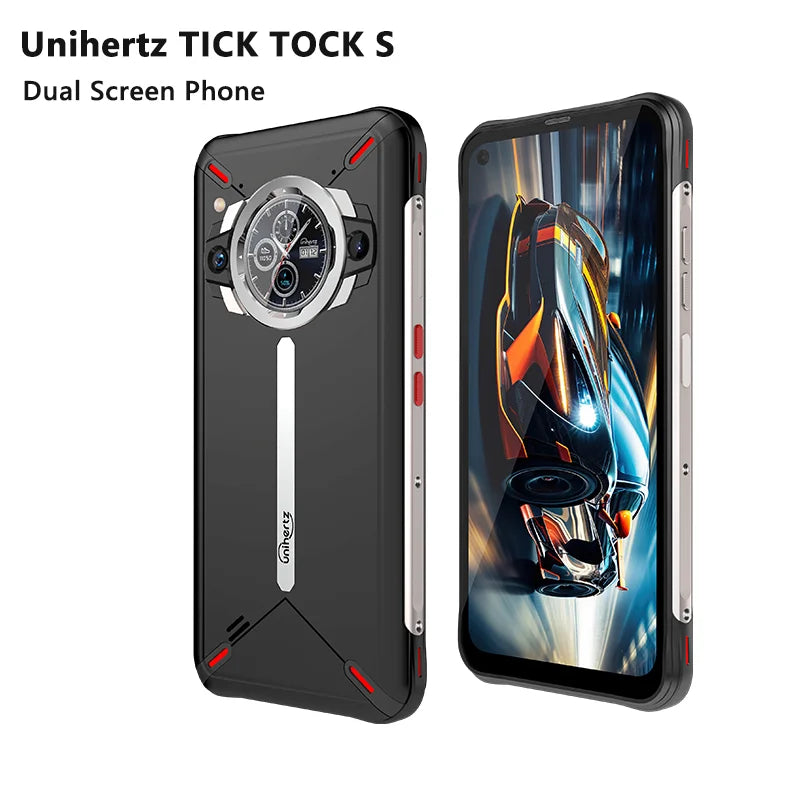 Unihertz Ticktock-S 5G Slim Smartphone Android 12 5200mAh Rugged Phone 8GB 256GB Dimensity 700 64MP Camera 6.53 Inch Dual Screen