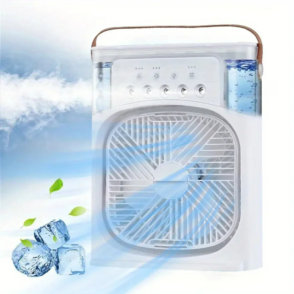 Portable Air Conditioners Fan,600ML Cooling Fan Air Conditioner,3 Wind Speed,Removable Evaporative Air Cooler for Room/Office