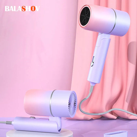 Folding Hairdryer With Carrying Bag Hot Air Anion Hair Care For Home MIni Travel Hair Dryer Blow Drier Portable Hair Brush Dryer