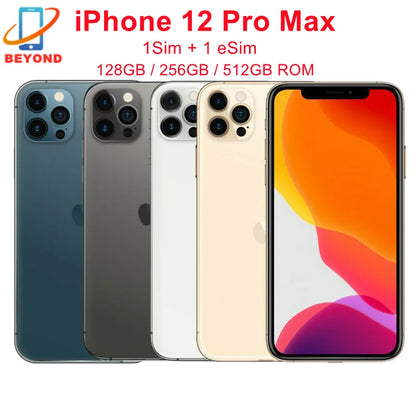 Genuine Apple iPhone 12 Pro Max 128/256/512GB ROM Original 6.7" Retina OLED RAM 6GB A14 Face ID NFC Unlocked 5G 98% New Phone