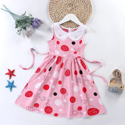 Dress for Girls Clothes Summer Sleeveless Dresses 4 5 6 7-year-old Kids Clothing Printed Fashion Children's Nightdress