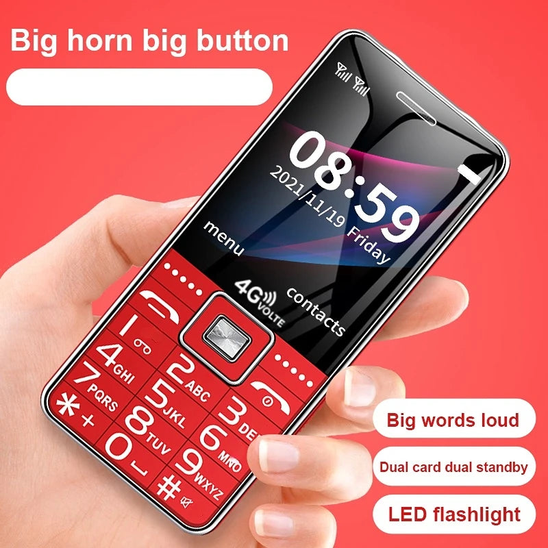 Mafam Elderly Mobile Phone Big Button Large Battery Long Standby Dual Flashlight SOS Help Speed Dial Blacklist 3D Loudspeaker