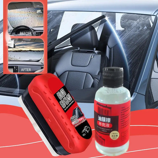 120ml Car Glass Cleaner Automotive Glass Cleaning Brush Windshield Oil Film Cleaner Glass Polishing Agent Car Maintenance