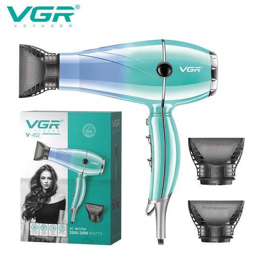 VGR Hair Dryer Professional Air Blower Hot and Cold Adjustment Hair Dryer Machine Powerful Hair Salon for Household Use V-452