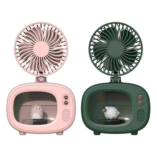 Optimize product title: Portable Aroma Diffuser with Cooling Fan, USB Powered Air Cooler and Humidifier with Lights