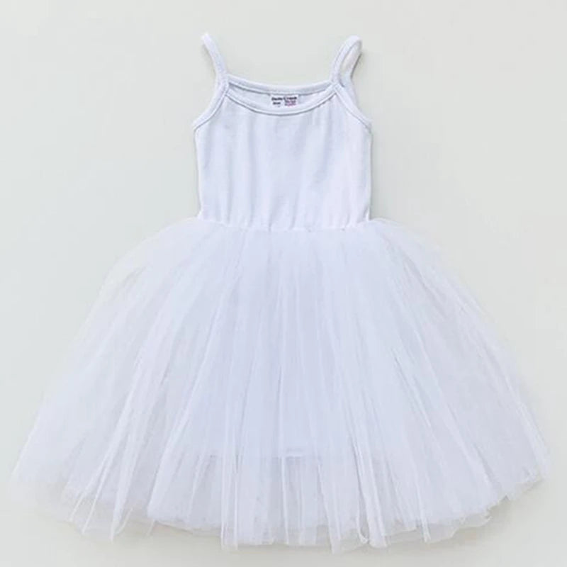 Fashion Summer Girls Slip Dresses Sleeveless Clothes Toddler Kids Mesh Princess Beach Dress Baby Girl Party Dresses For Children