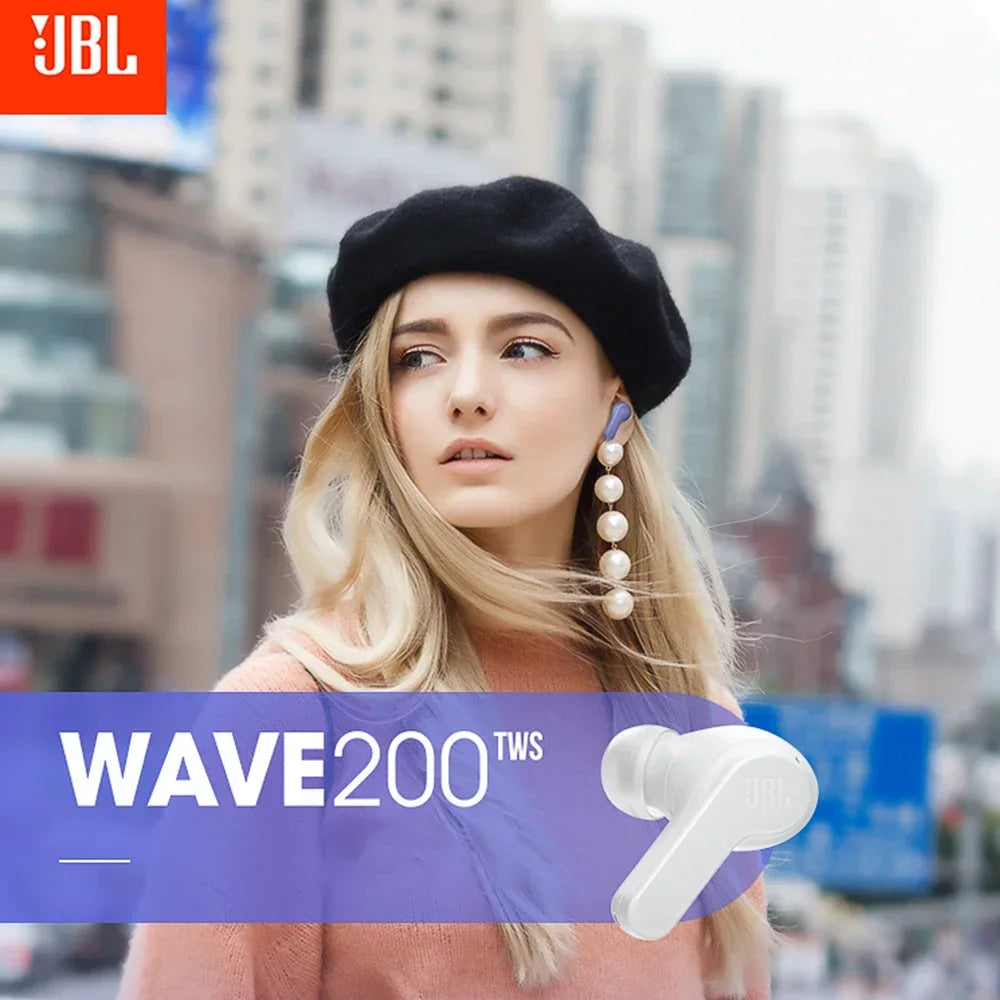 JBL WAVE 200TWS Features True Wireless Earbuds JBL W200 tws Bluetooth 5.0 Earphones  Sports Headphones With Mic HK version