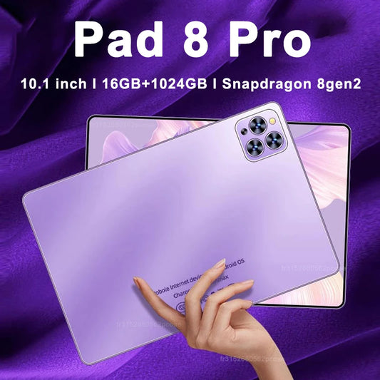 Original Pad 8 Pro Tablet 10.1 inch Android 13 Global Snapdragon 8gen2 16GB+1024GB 10000mah 5G Dual SIM WIFI  HD Full Screen