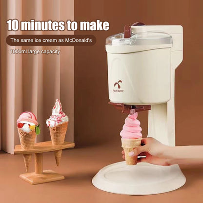 1L Electric Ice Cream Cone Maker Ice Cone Mixer 220V Ice Cream Blender Non-Stick Aluminum Liner Ice Cone Snow Cone Maker