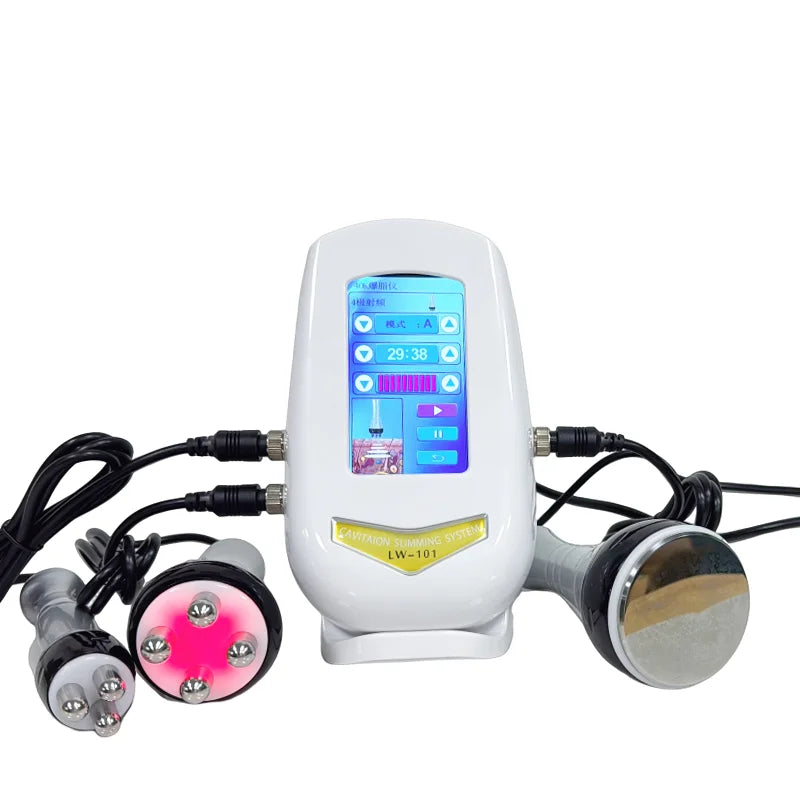 3in1 40K Cavitation Ultrasonic Weight Loss RF Skin Slimming Body Massage Shaping Beauty Instrument Accelerate Fat Metabolism