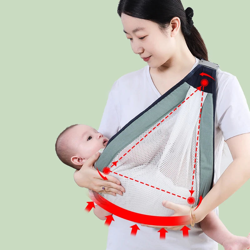 0-36 months baby carrier Front-hold simple baby single-shoulder carrier for going out Lightweight and labor-saving baby breathab