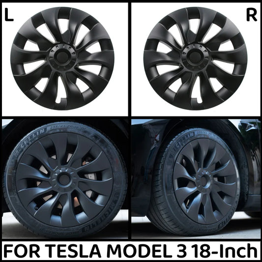 4PCS Hub Cap Performance Replacement Wheel Cap Automobile Full Rim Cover Accessories for Tesla Model 3 18 Inch Hubcap 2018-2023