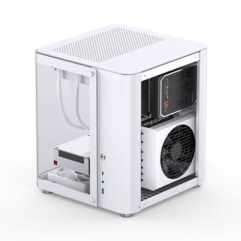 Jonsbo TK-1 Version 2.0 M-ATX ITX Case Ring Tempered Glass Side Penetration E-sports Seaview Room Desktop Computer Small Chassis