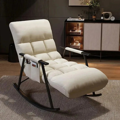 Adult Rocking Chair Living Room Recliner Lazy Rocking Chair Nordic Lazy Sofas Rocking Bedroom Relaxing Lounge Chairs Washable