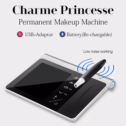 High Quality LED Charme Princesse Permanent Makeup Machine Pen Kit Made-In-Germany For Eyebrow Lips Eyeline Makeup Microblading