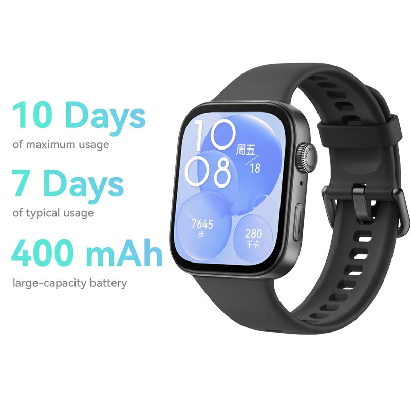 Original Huawei Watch Fit 3 Smartwatch Ultra-Slim Design Sports Bracelet 1.82" AMOLED Display All-Round Fitness Smart Watch