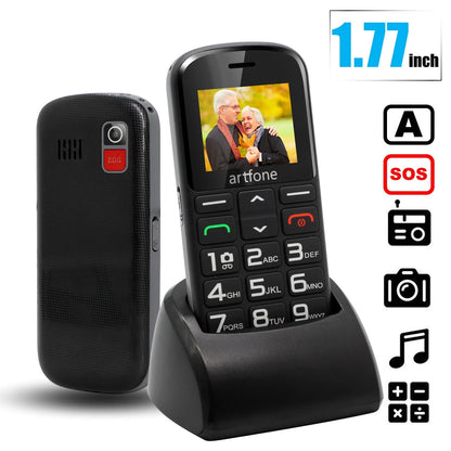 Bar Senior Cellphone Artfone CS181 CS182 CS188 GSM 2G Large Voice Big Button Mobile Phone For Elderly One Key SOS Dual Sim Torch