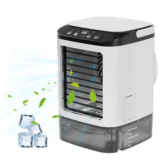 Portable Air Conditioner 3-Speed Small AC Unit Mini Air Cooler 900ML Water Tank Electric Fan With Humidifier for Bedroom Office