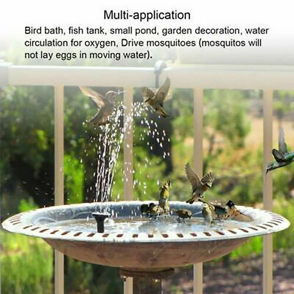 Solar Fountain Pump Garden Solar Powered Water Feature Floating Solar Pond Pump for Bird Bath,Pool, Patio,Pond and Fish Tank