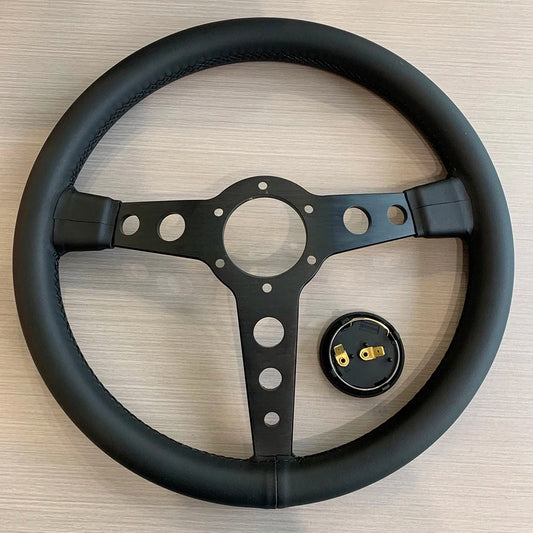 Universal 350mm 14'  Prototipo P5 Black Edition Leather Sport Steering Wheel For SIM