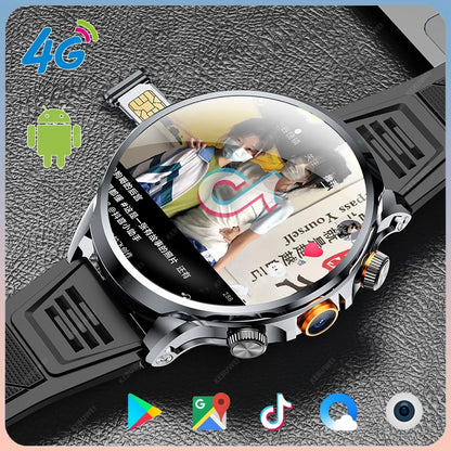 Google Play 1.95-inch 3D Smart Watch 4G Network SIM Card Download APP Camera GPS WIFI NFC Call Android Men Women Smartwatch