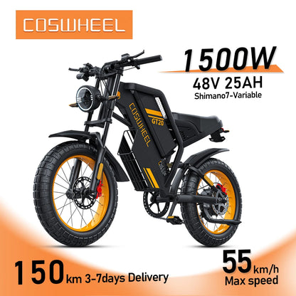 Adult bike 2000W Ebike Electric Motorcycle Mountain Bikes 20Inch Fat Tire 48V Electric bike Fatbike Adult Motorcycles Drit bike