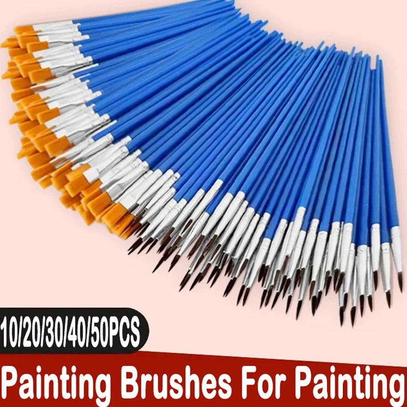 10/50 PCS Paint Brush Kids Model Canvas Painting Paintings Detail Essential Props for Painting Art Artist Accessories Stationery