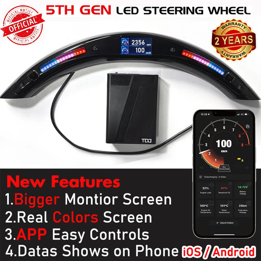 LED Performance Kit for Steering Wheel Smart LED Display from OHC Motors Universal Use Intelligent Driving Data Screen