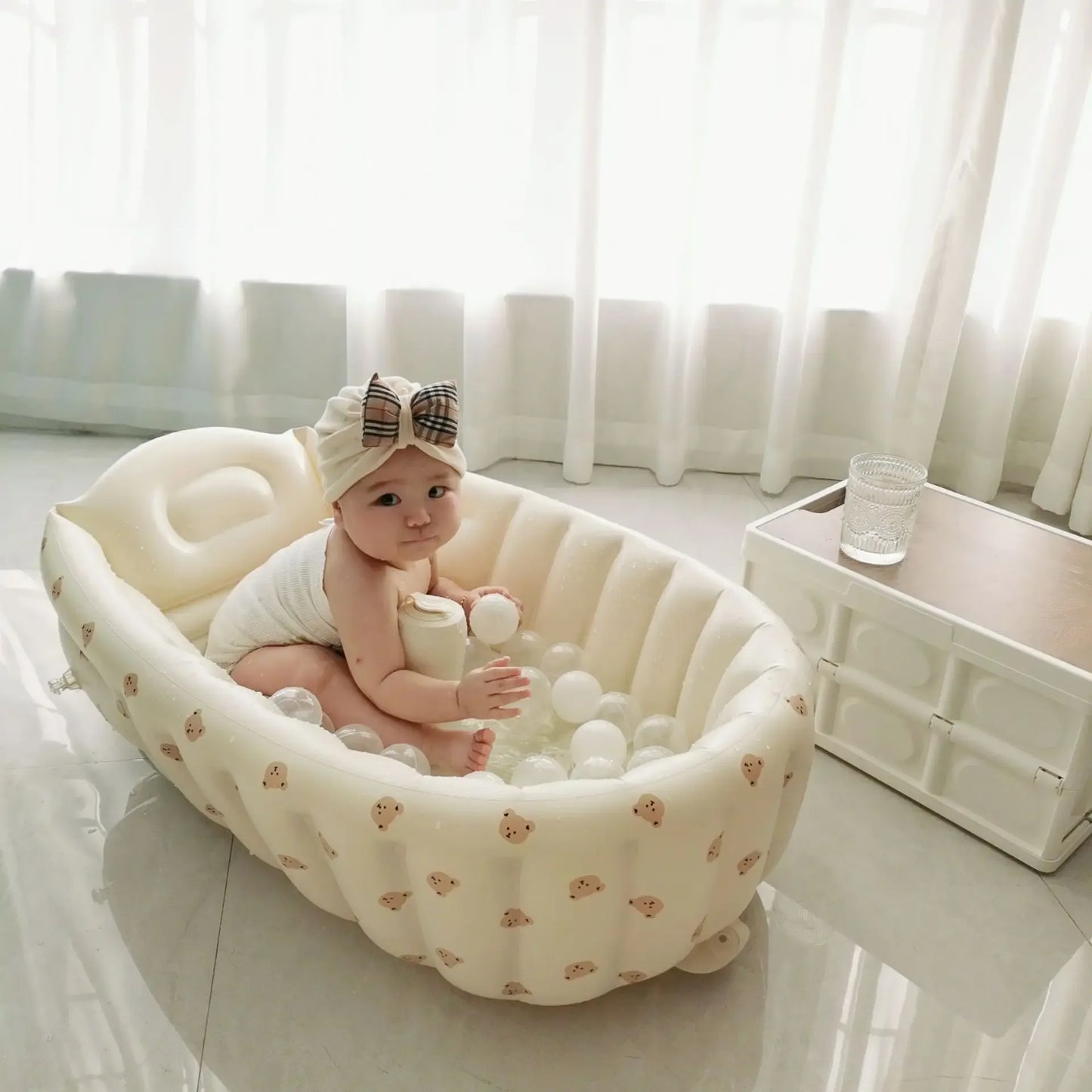 Children's inflatable bathtub Baby inflatable bathtub Indoor children's pool home bath tub