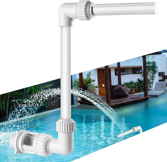 Swimming Pool Waterfall Fountain Kit PVC Feature Water Spay Pools Spa Decorations Easy Install Swimming Pool Accessories