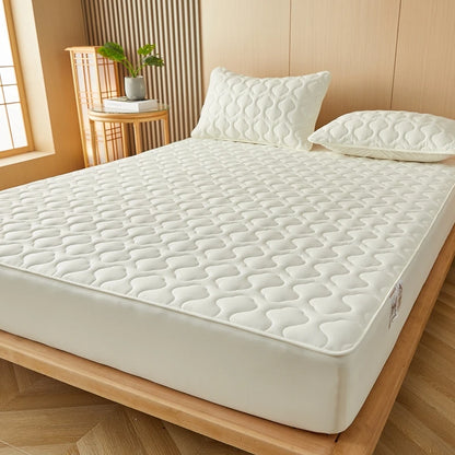 Cotton Thicken Mattress Cover Quilted Mattress Protector Breathable Fitted Bed Sheet Washable Bed Mat Double Queen King Size