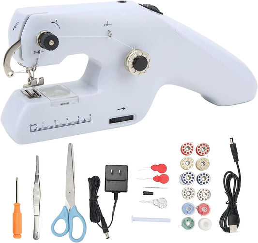 Automatic Handheld Sewing Machine, Mini Portable Electric Sewing Machine Cordless Sewing Machine for Adult DIY Home Sewing Tool